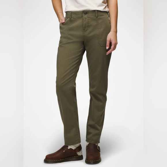 Prana Sancho Boyfriend Pant 10 Rye Green - Picture 2 of 9